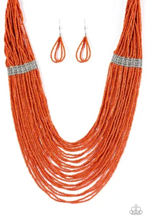 Paparazzi Necklace ~ We Got The BEAD! - Orange