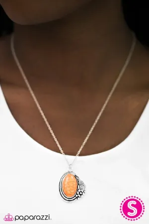 Paparazzi Necklace ~ Western Wildflower - Orange