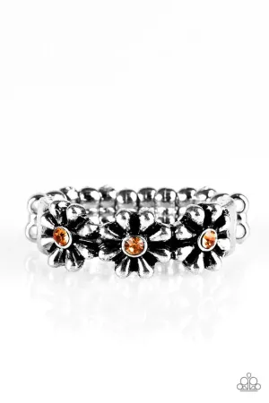 Paparazzi Ring ~ Dancing Daisies - Orange