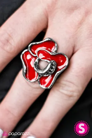 Paparazzi Ring ~ Garden Glow - Red