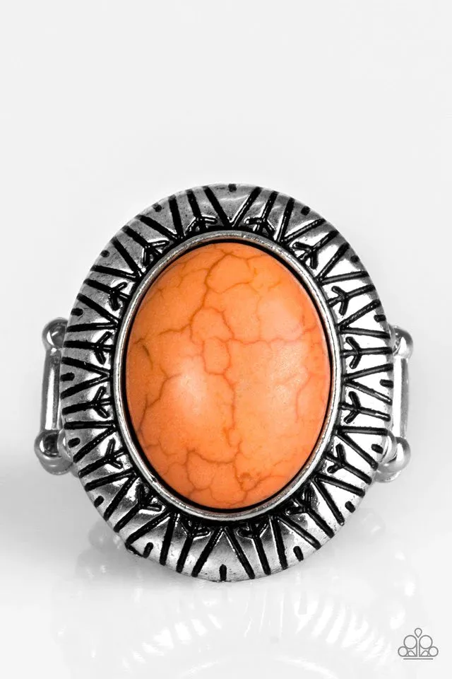 Paparazzi Ring ~ Surfin Sand Dunes - Orange