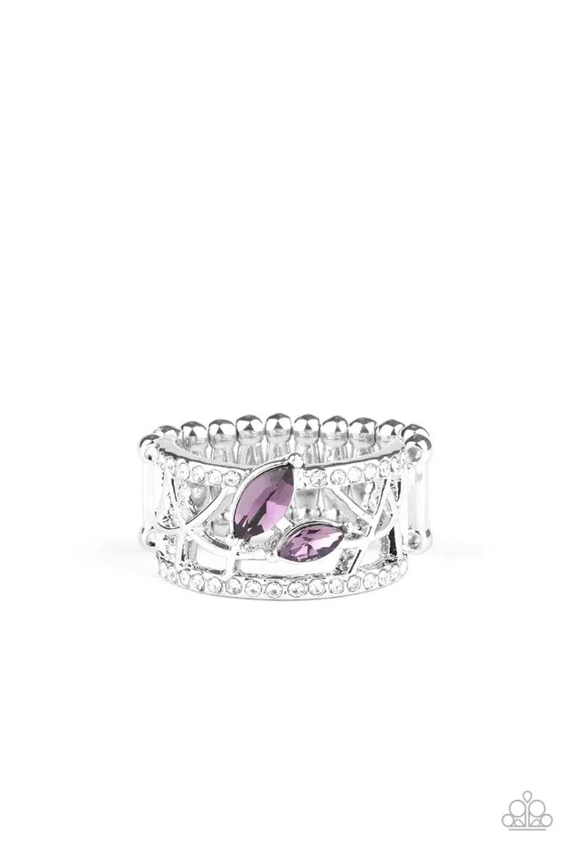 Paparazzi Ring ~ Tilted Twinkle - Purple