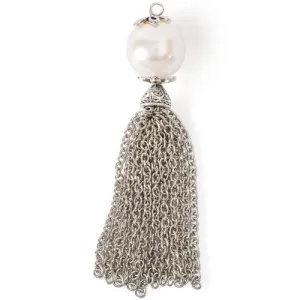 Pearlized Bead with Tassel Pendant