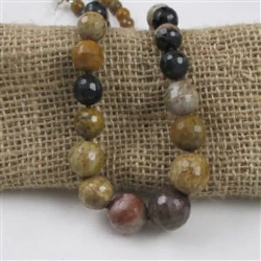 Petrified Palm  Gemstone Beaded Necklace