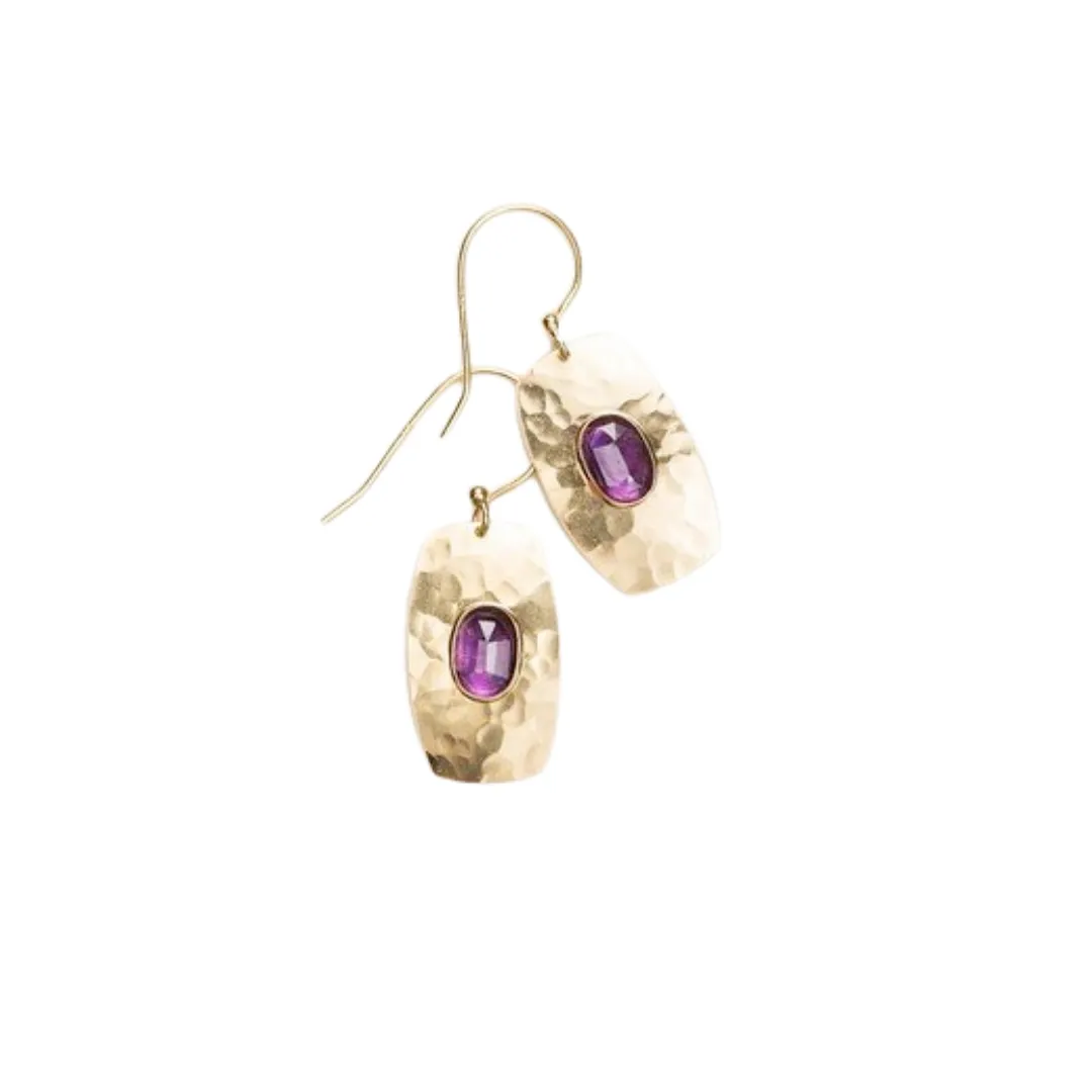 Purple Gold Wanderer Earrings