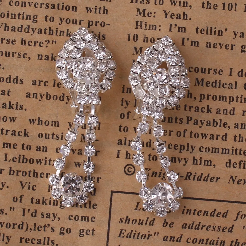 Rhinestone Tassel Earrings