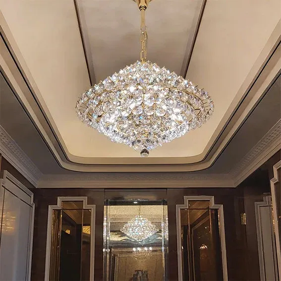 Rylight Aesthetic Conical Crystal Chandelier