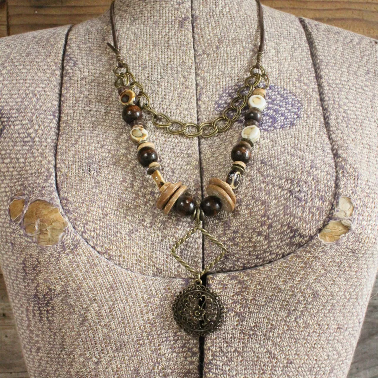 Sedona Earth Tones & Stone Layered Necklace