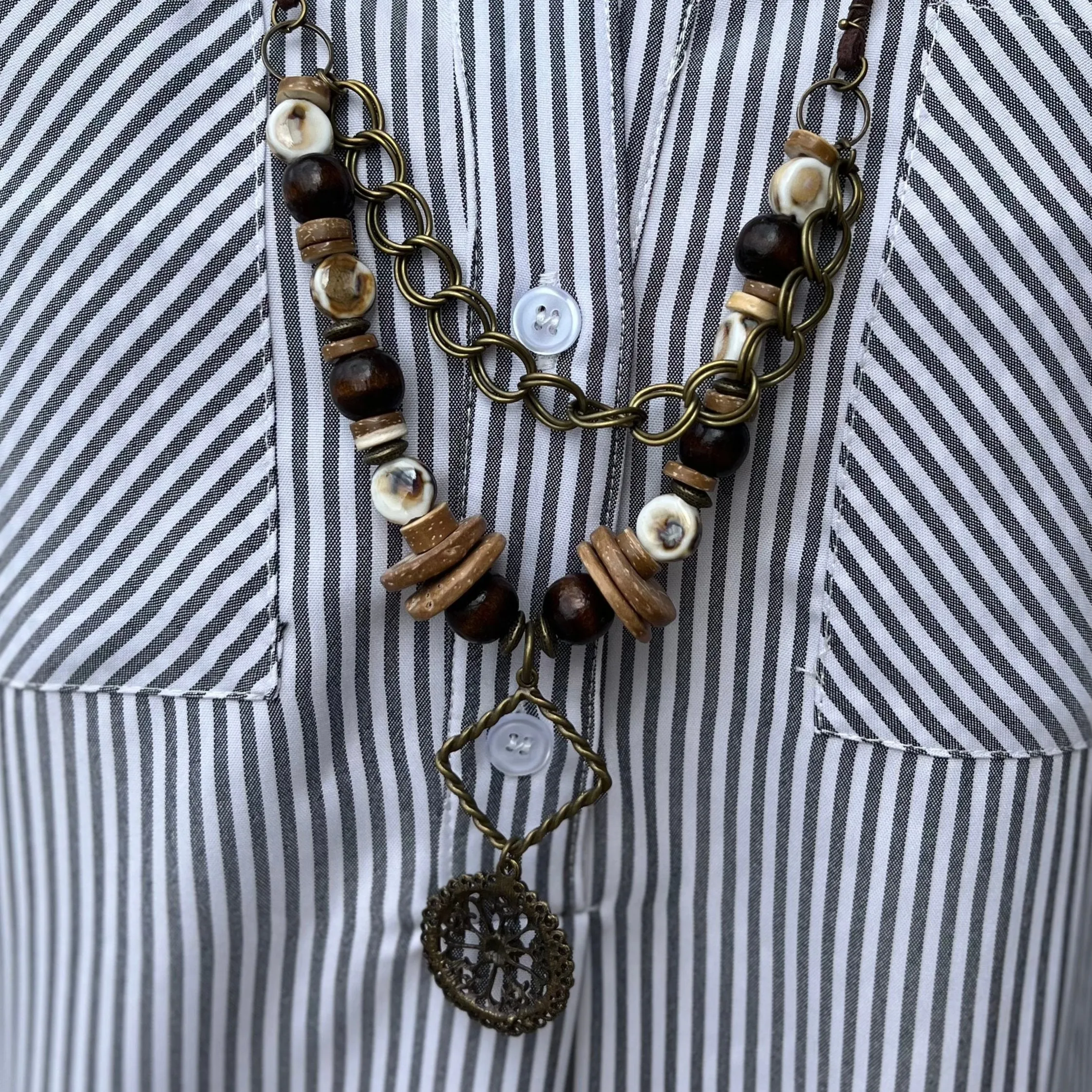 Sedona Earth Tones & Stone Layered Necklace