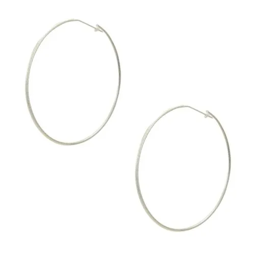 Sheila Fajl Lisa Featherweight Hoop Earrings in Silver