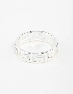 Silver Geometric Ring