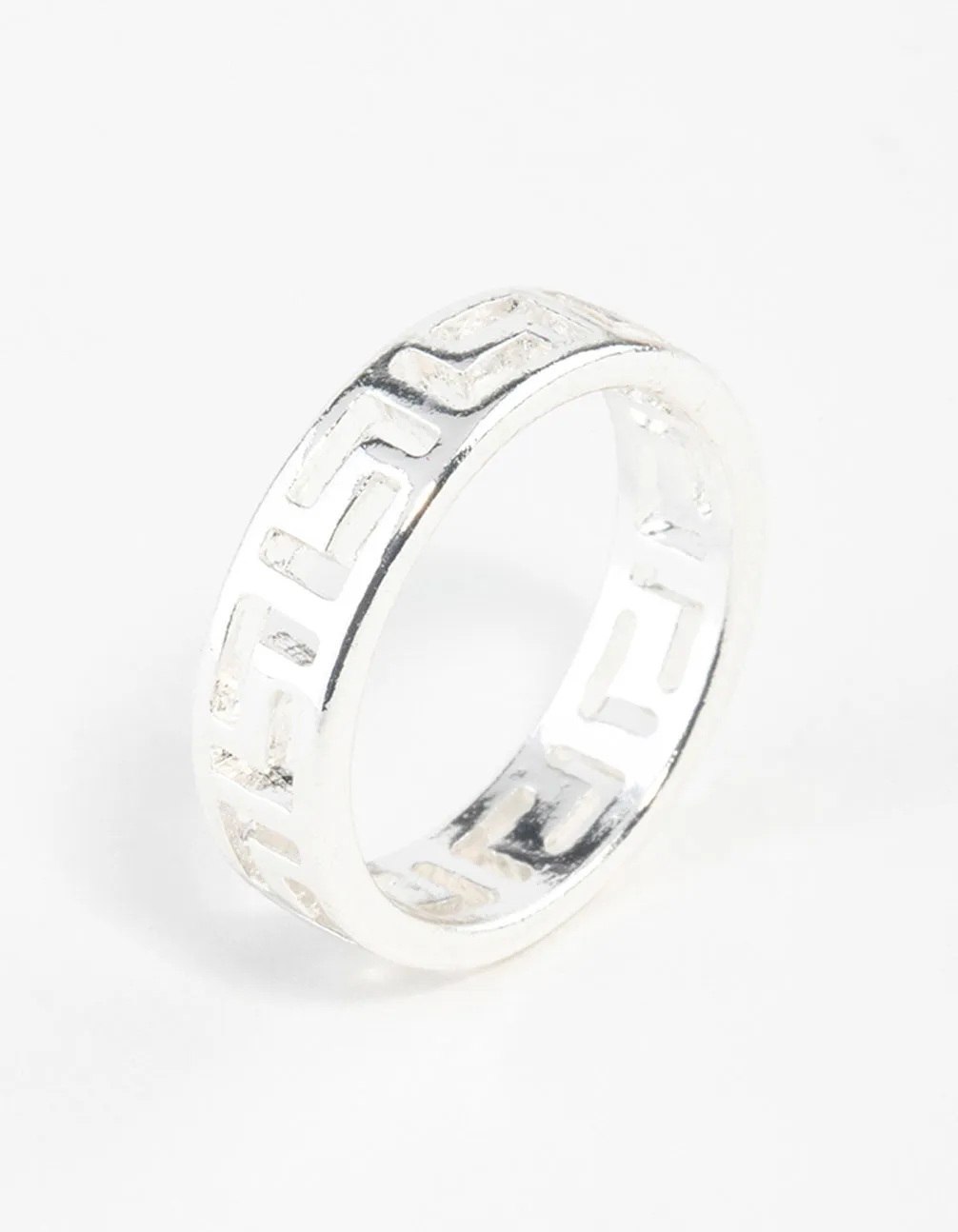 Silver Geometric Ring