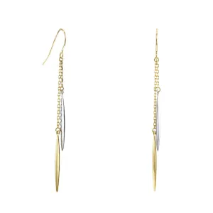 Soleil Collection Icicle Drop Earrings | 9K Solid Gold Multi-Metal