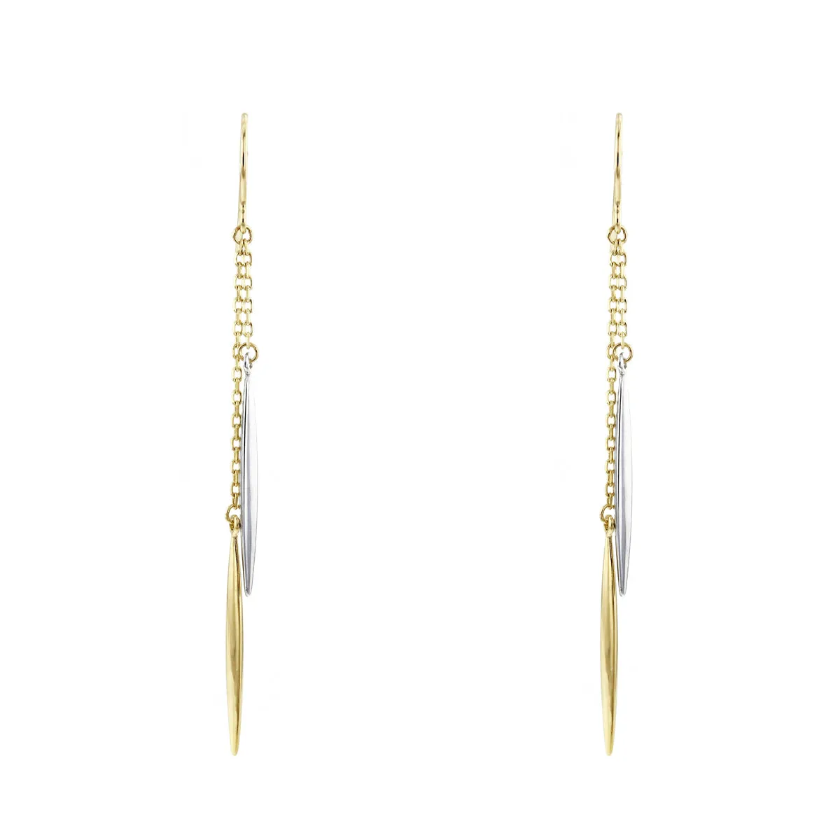 Soleil Collection Icicle Drop Earrings | 9K Solid Gold Multi-Metal