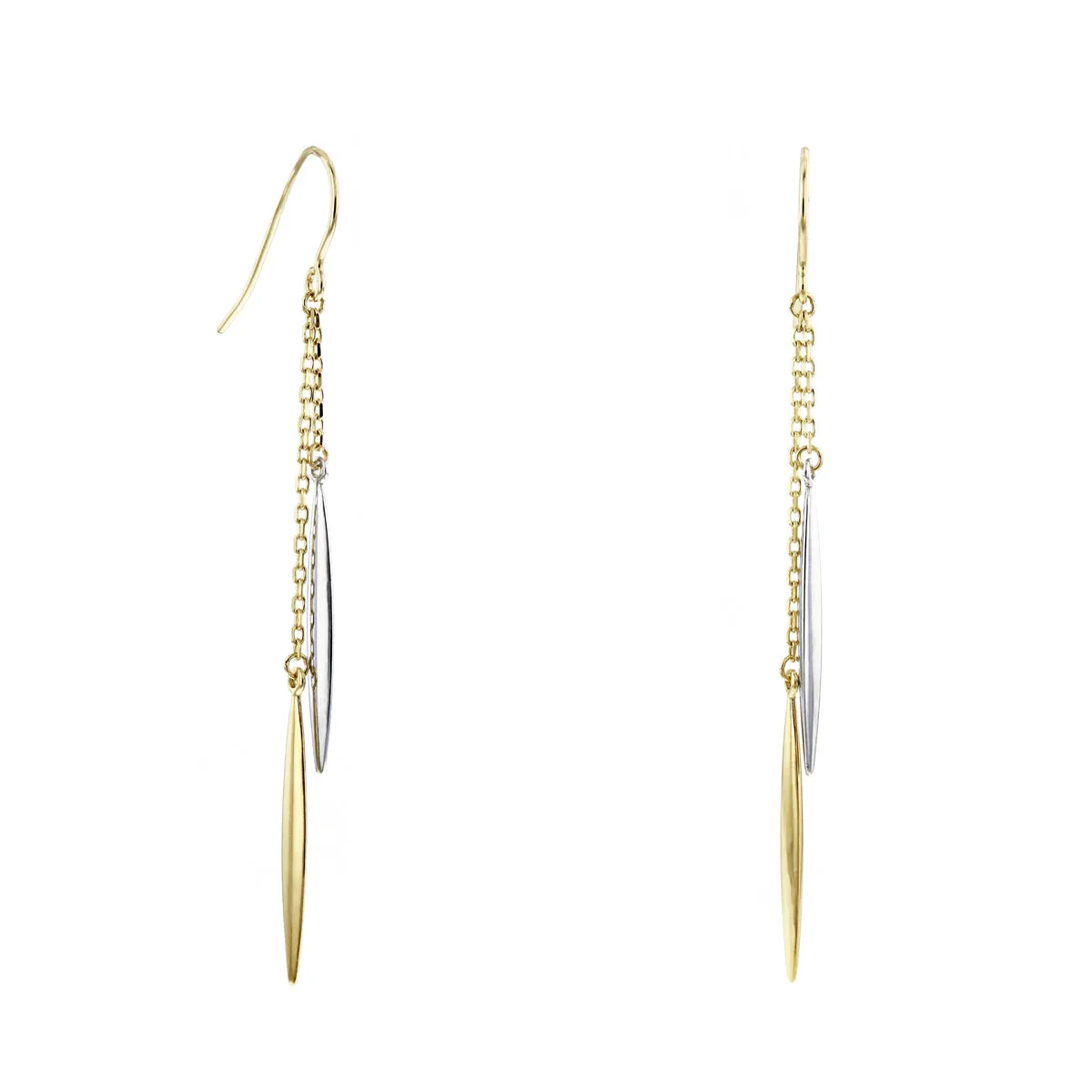 Soleil Collection Icicle Drop Earrings | 9K Solid Gold Multi-Metal