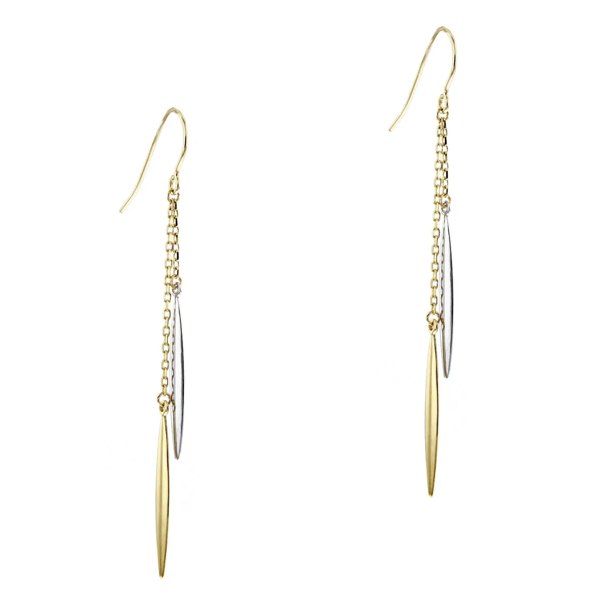 Soleil Collection Icicle Drop Earrings | 9K Solid Gold Multi-Metal