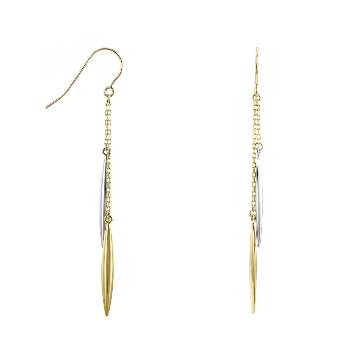 Soleil Collection Icicle Drop Earrings | 9K Solid Gold Multi-Metal