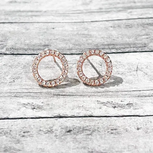 Sparkling Crystal-Lined Elegant Stud Earrings (ROSE GOLD, GOLD OR SILVER)