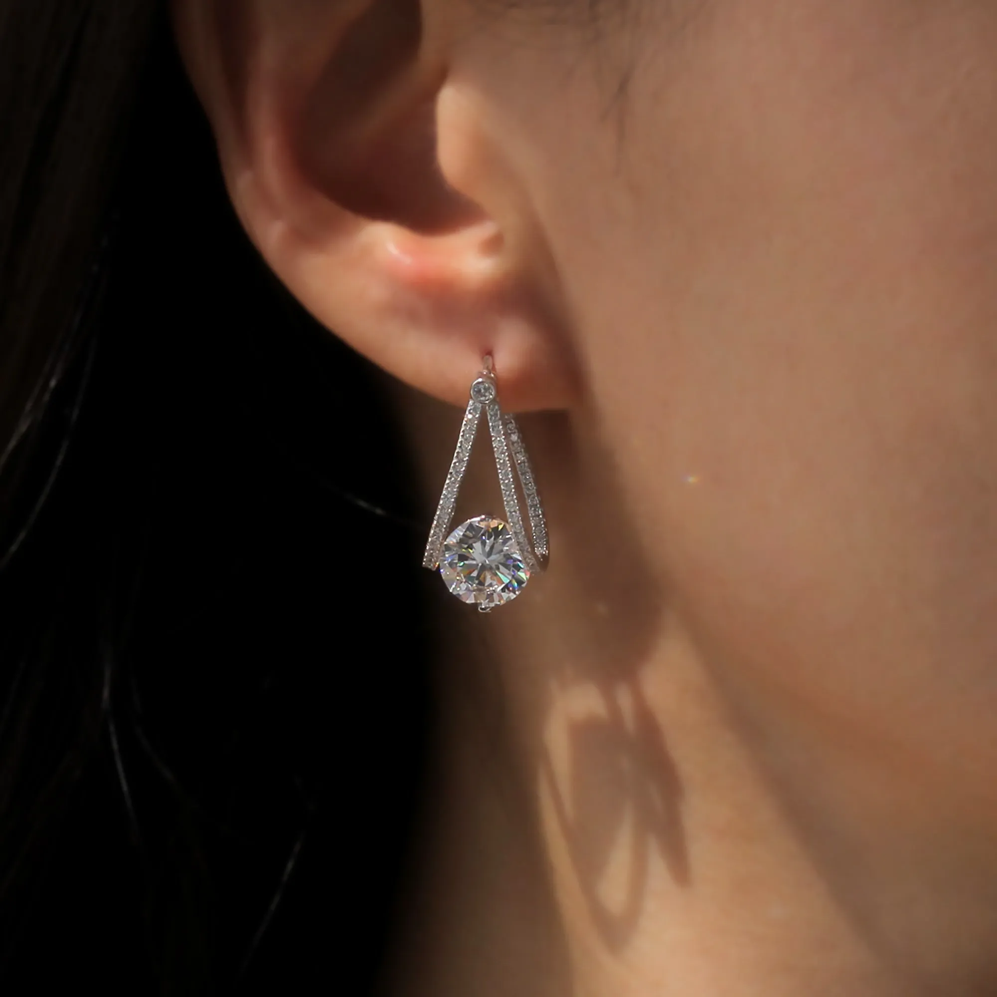 Sparkling Secret Garden: Invisible Setting Hoop Earrings