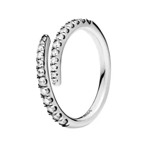 SPARKLING SILVER OPEN RING