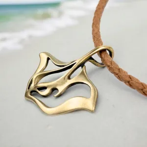 Stingray Necklace for Women Bronze- Stingray Pendant for Women, Stingray Jewelry, Stingray Pendant, Scuba Diving Jewelry, Bronze Jewelry