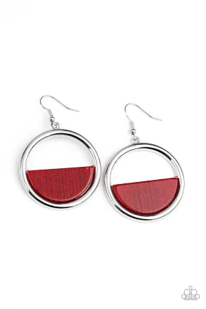 Stuck in Retrograde Red-Earrings