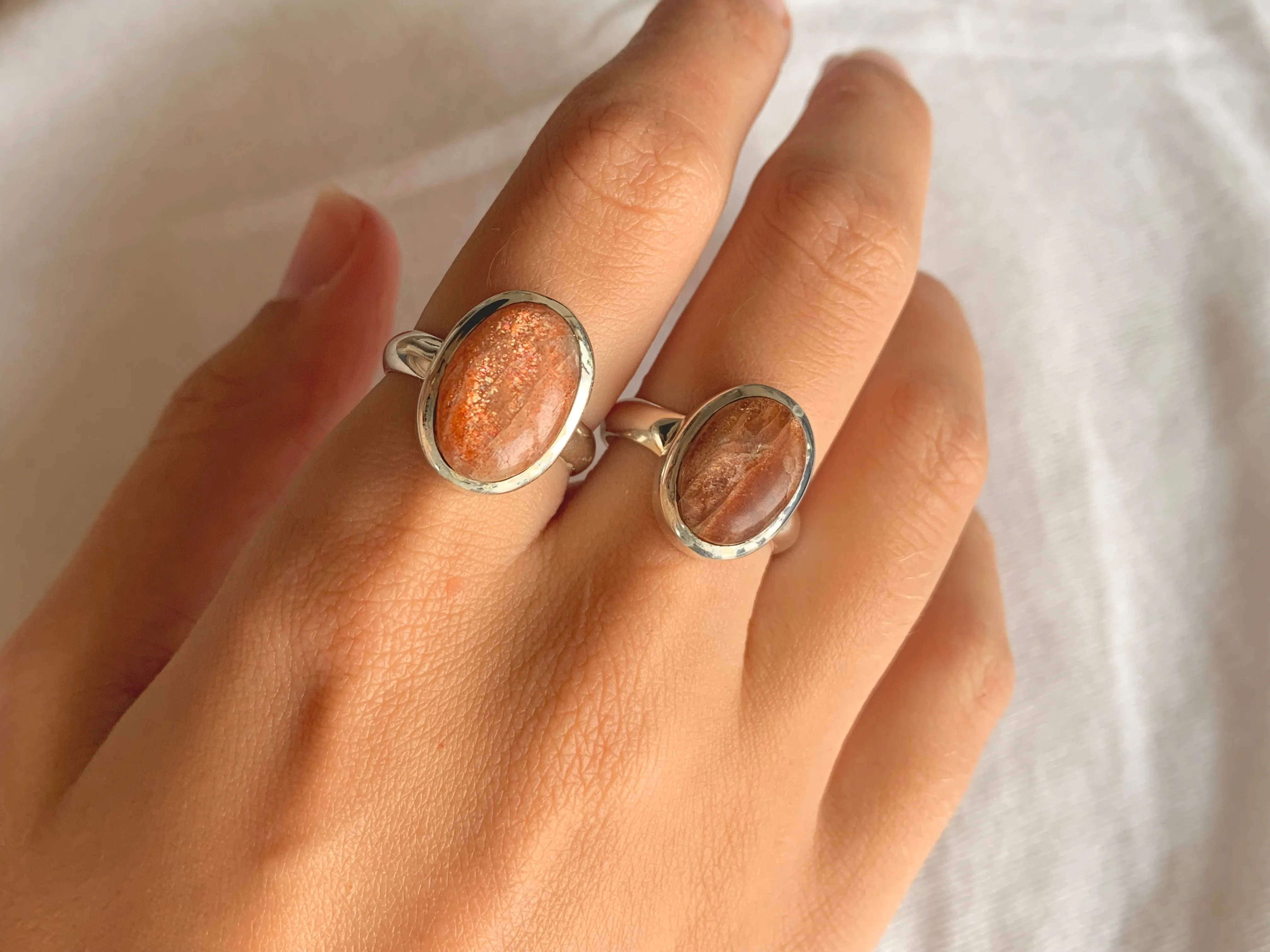 Sunstone Naevia Ring - Small Oval (US 8)