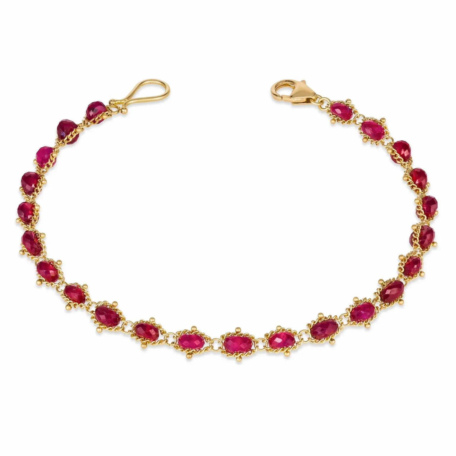 Textile Bracelet in Ruby