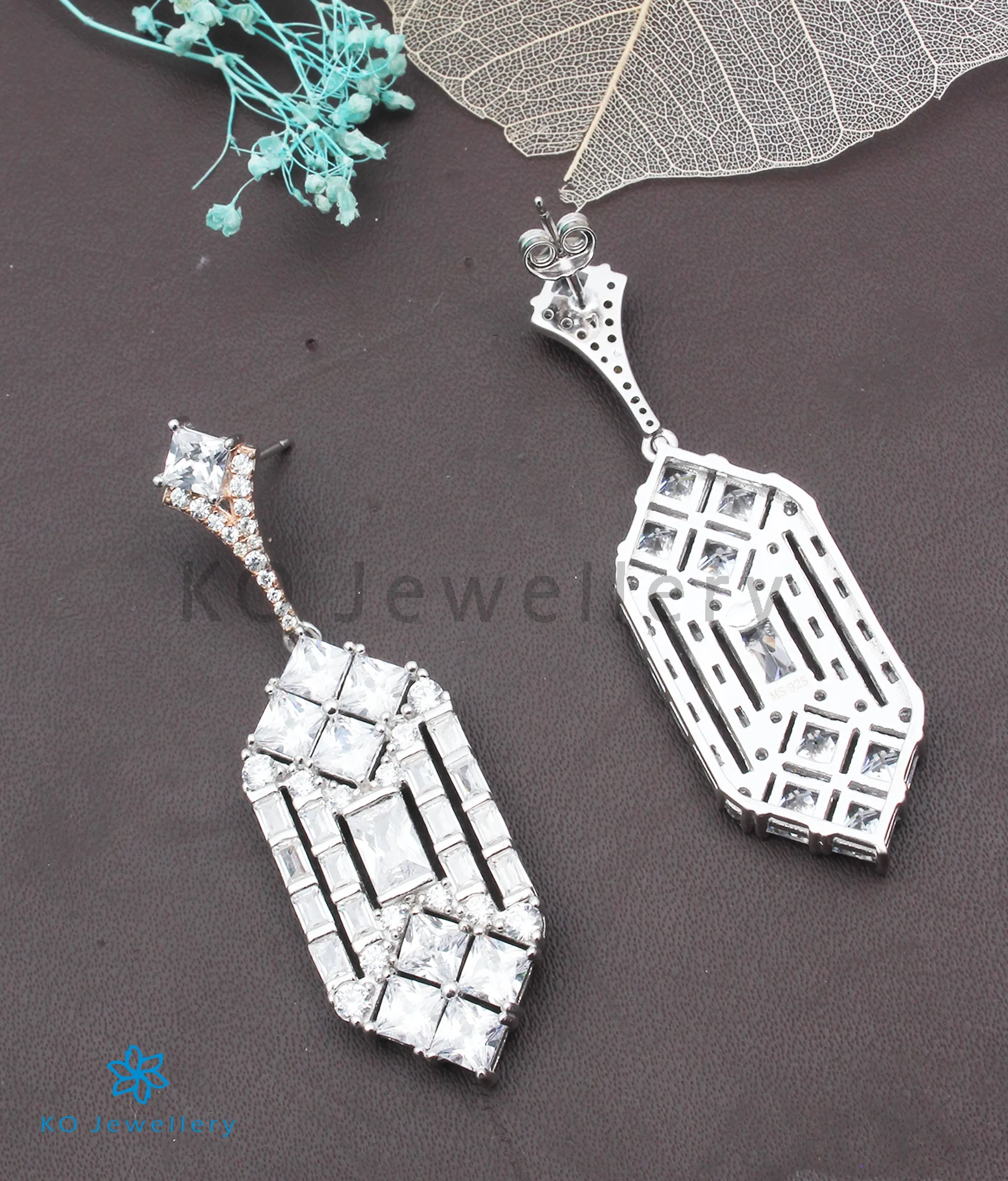 The Art Deco Silver Earrings