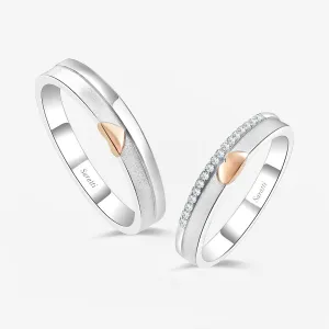 The Sweet Embrace Duo Wedding Ring Set