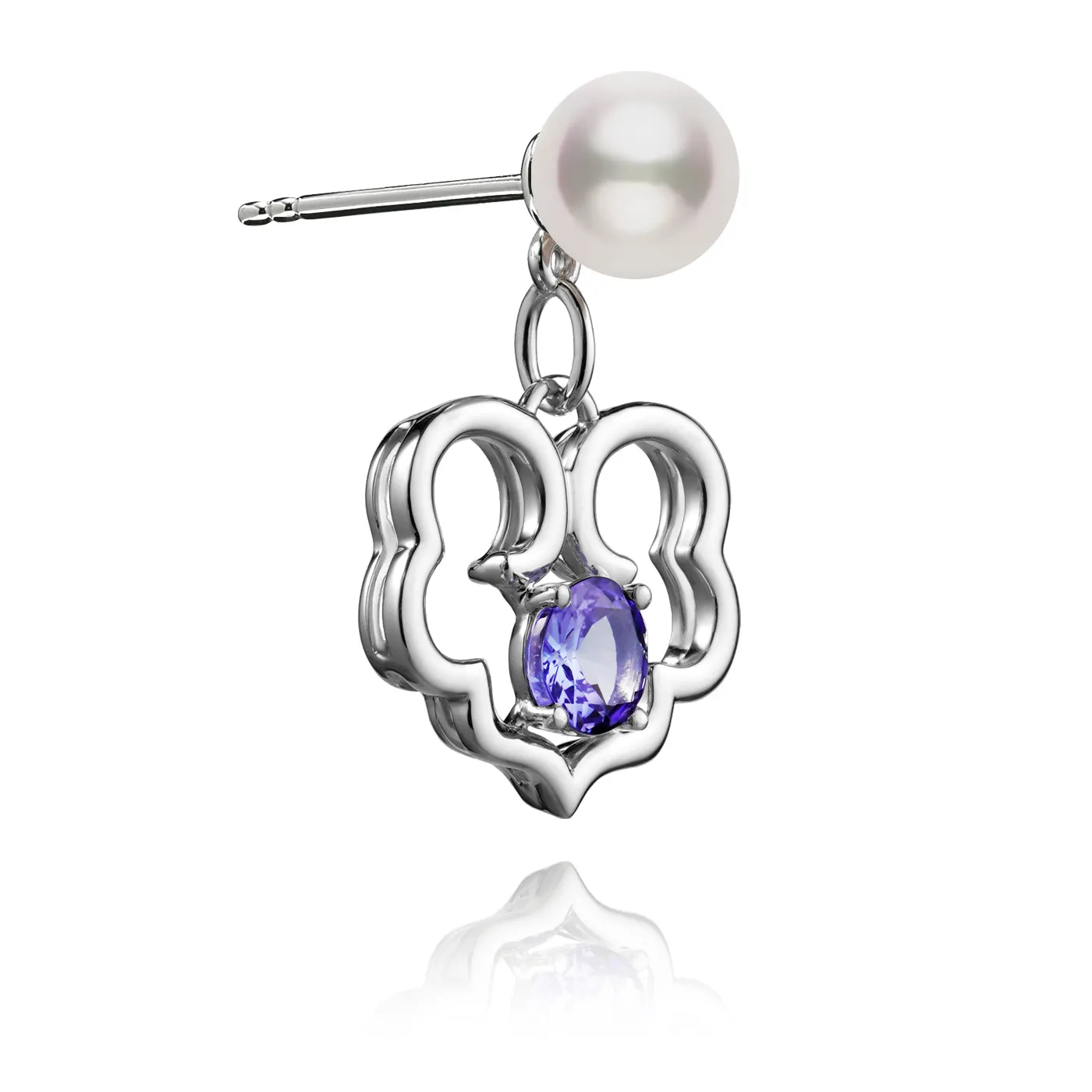 The Timeless Blessings Earrings 18kt White Gold with Tanzanite