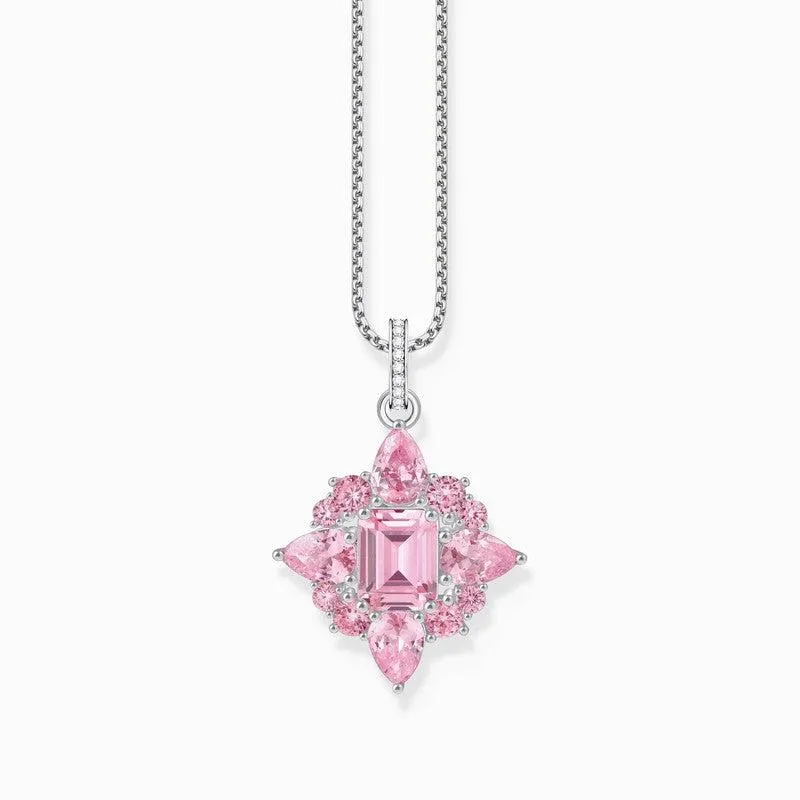 Thomas Sabo Silver Pendant with Pink Zirconia Stones