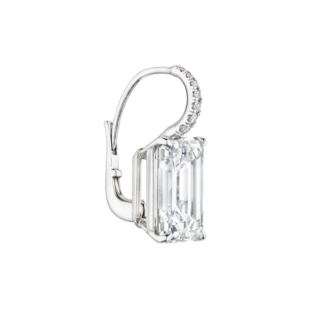 'Timeless Allure' Emerald Cut Diamond Earrings, 7 CT Each