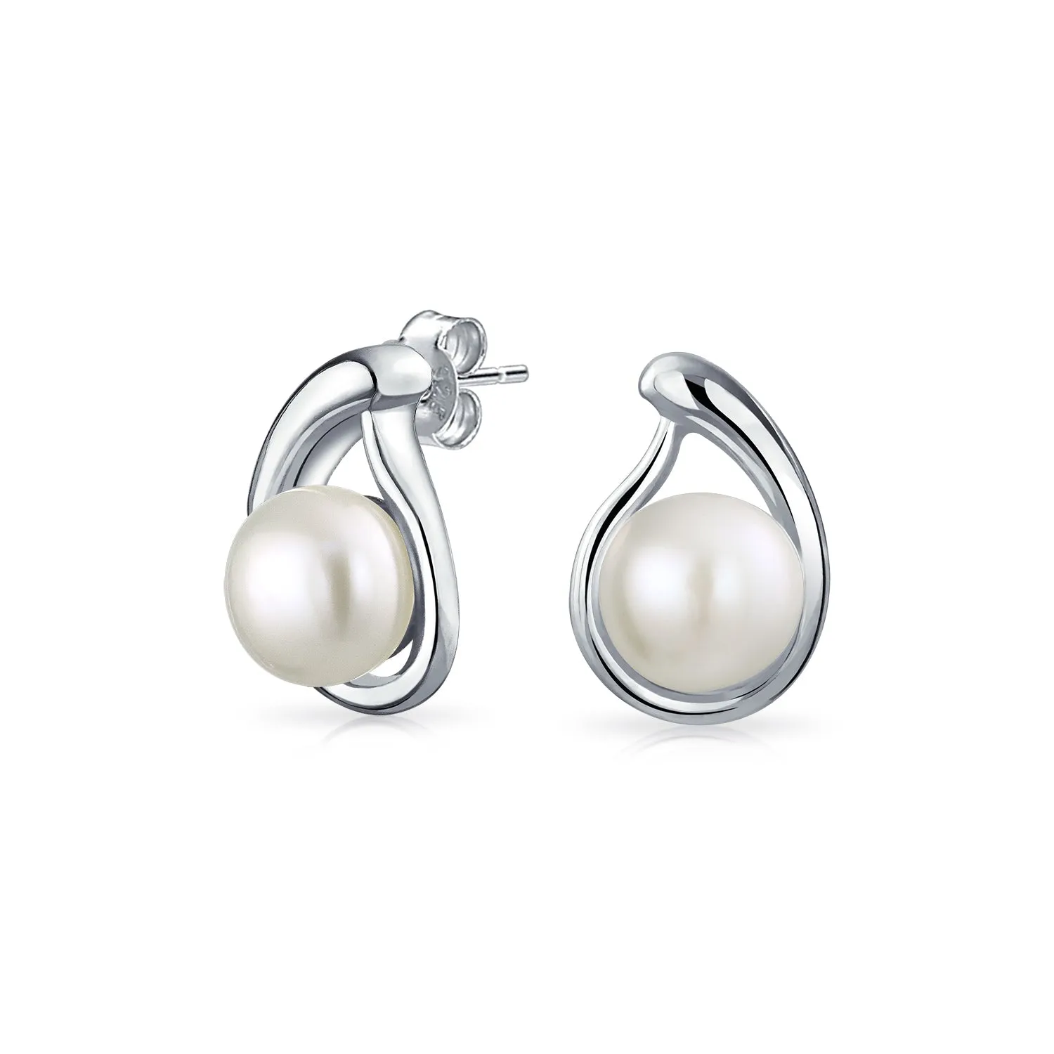 Timeless Elegance Pearl Pendant Necklace & Earrings Set in Sterling Silver