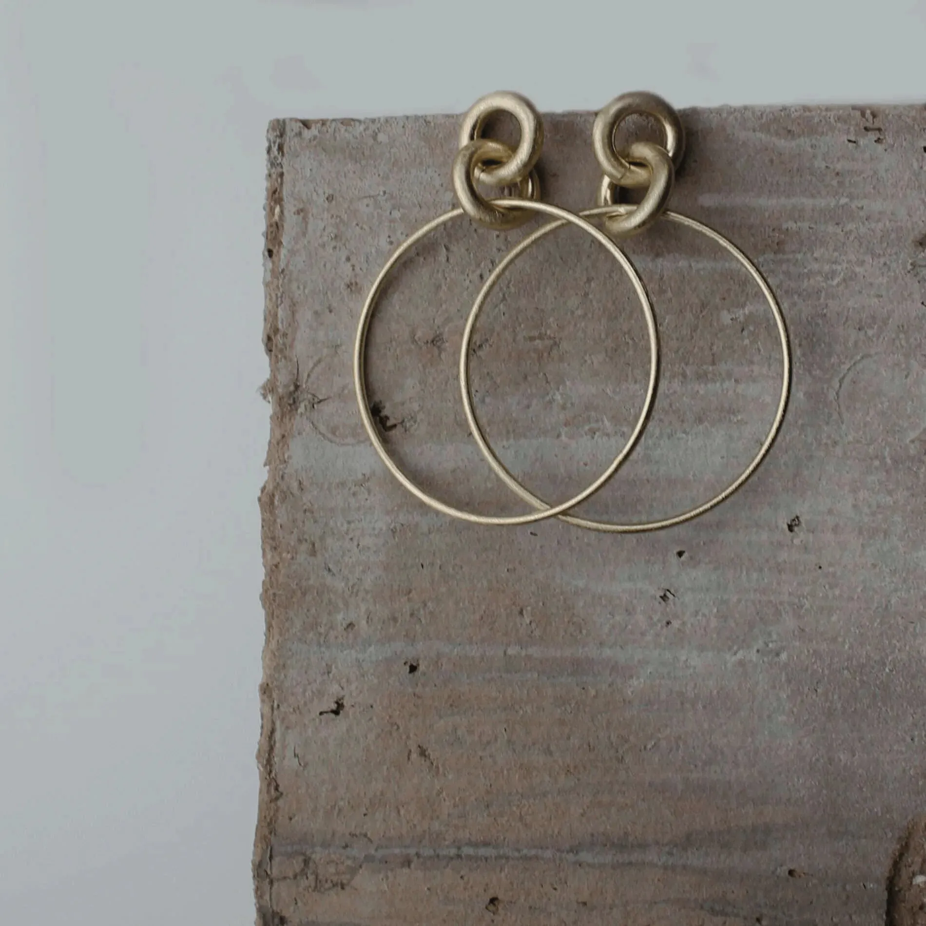 Tula Statement Hoop Earrings Gold Plating