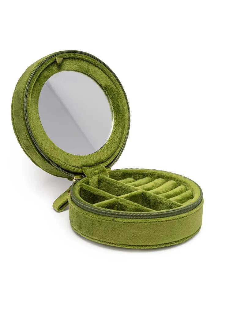 Velvet Jewelry Zip Case Olive Martini