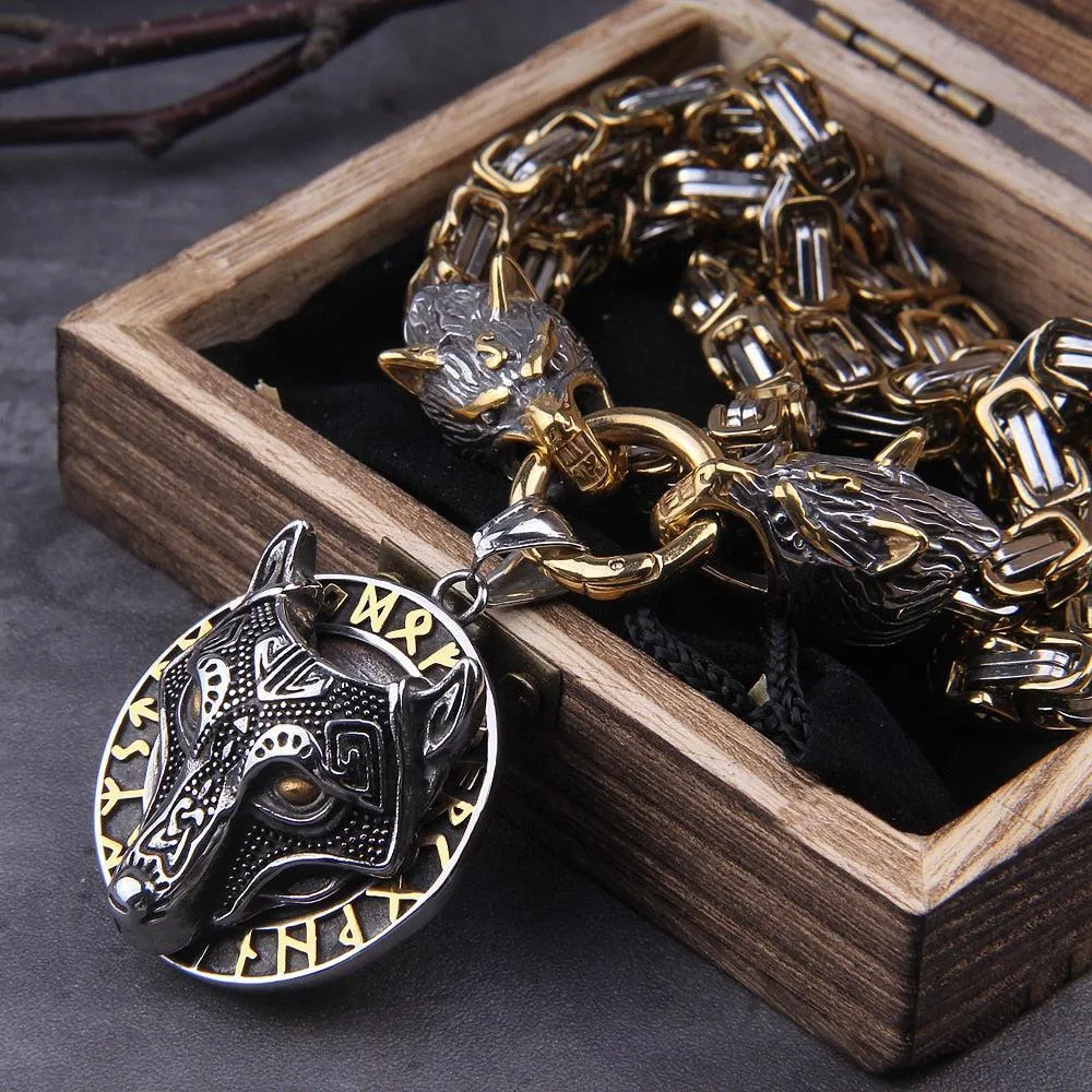 Viking Necklaces Fenrir & Thor Hammer