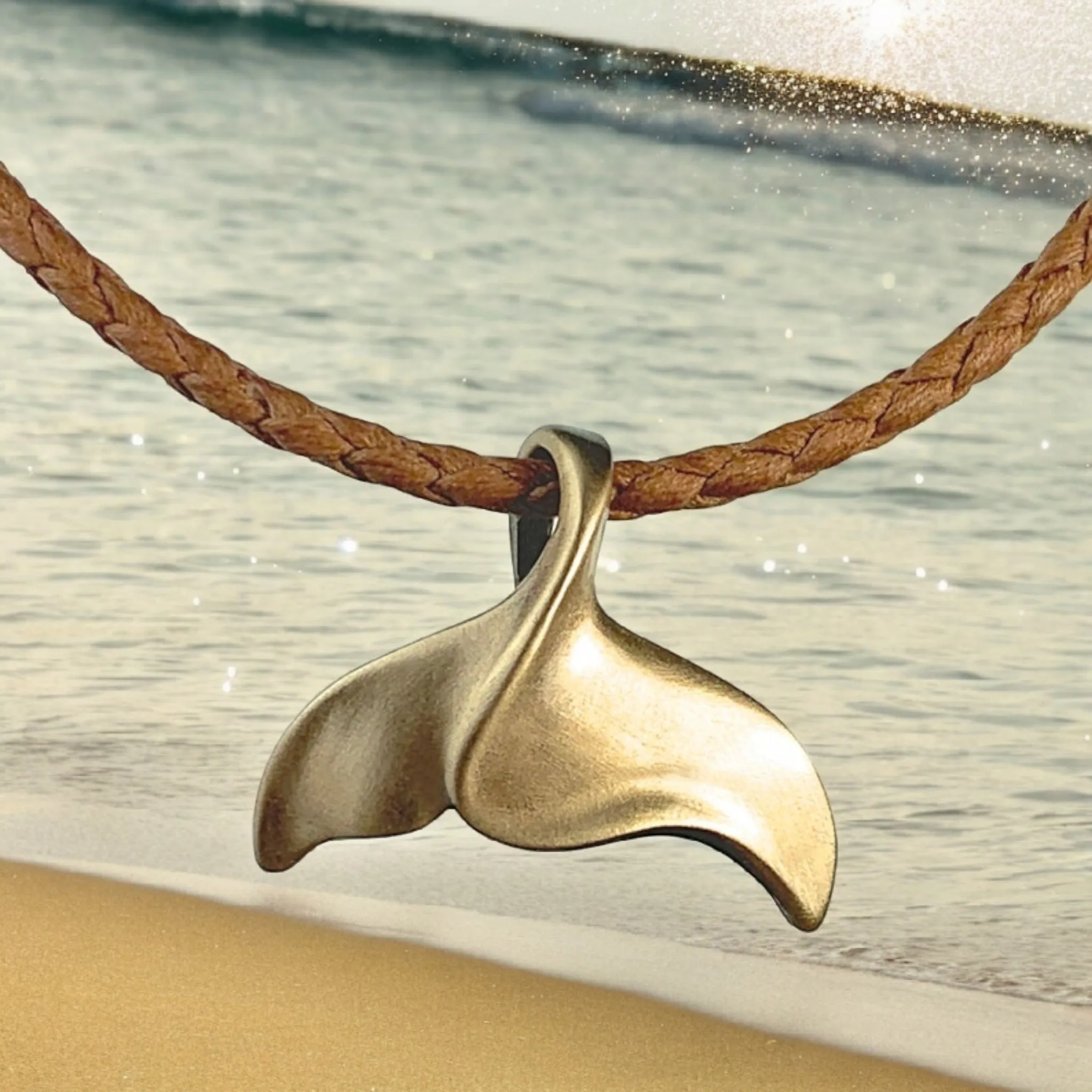 Whale Tail Necklace for Men and Women Bronze- Whale Tail Pendant, Whale Tail Jewelry, Whale Fluke Necklace, Whale Tail Pendant